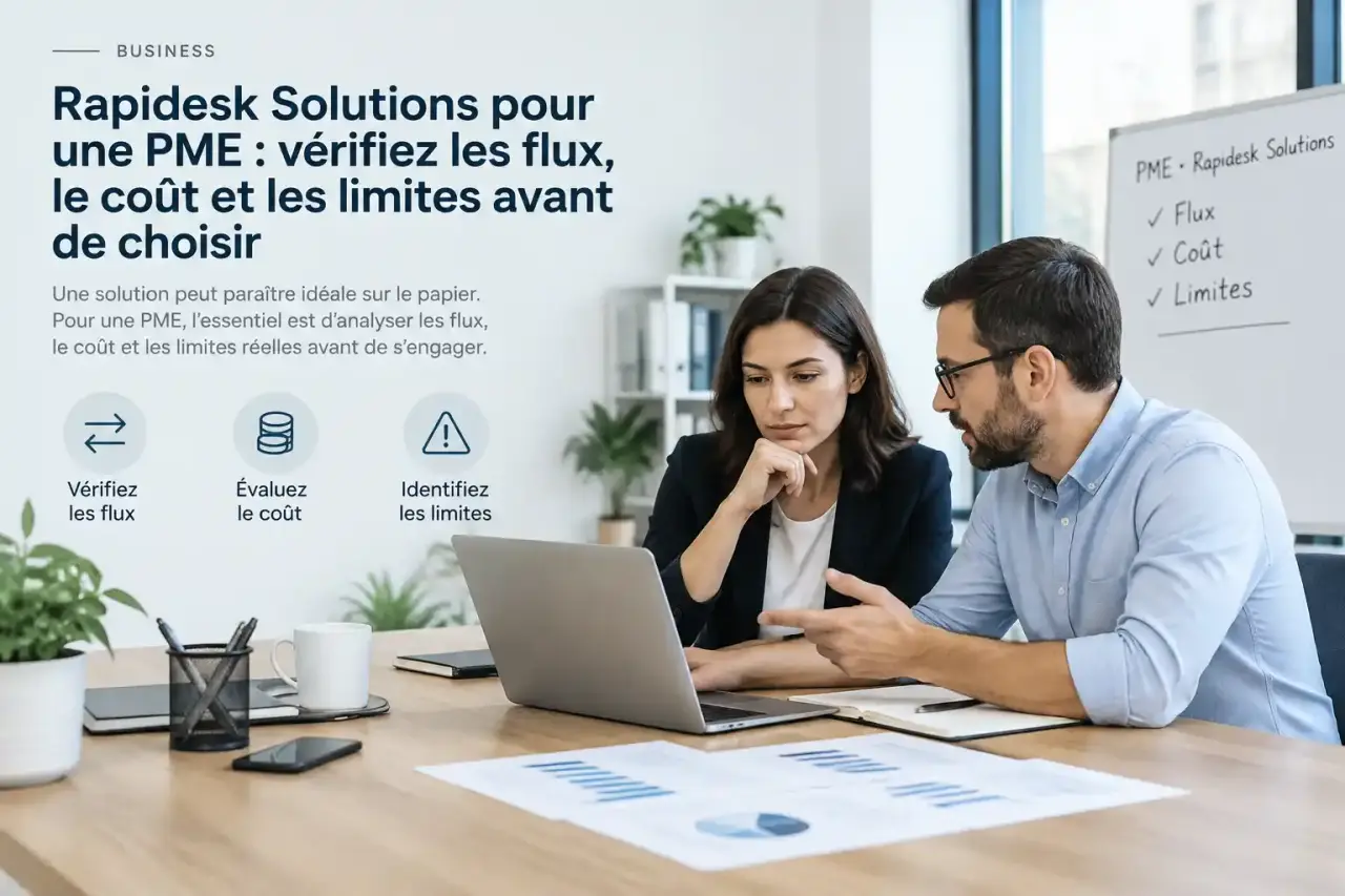 Rapidesk Solutions pour une PME : vérifiez les flux, le coût et les limites avant de choisir