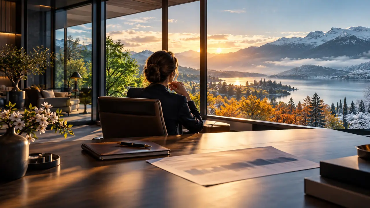 Dirigeants échangeant dans un salon privé au sujet de la stratégie d’entreprise