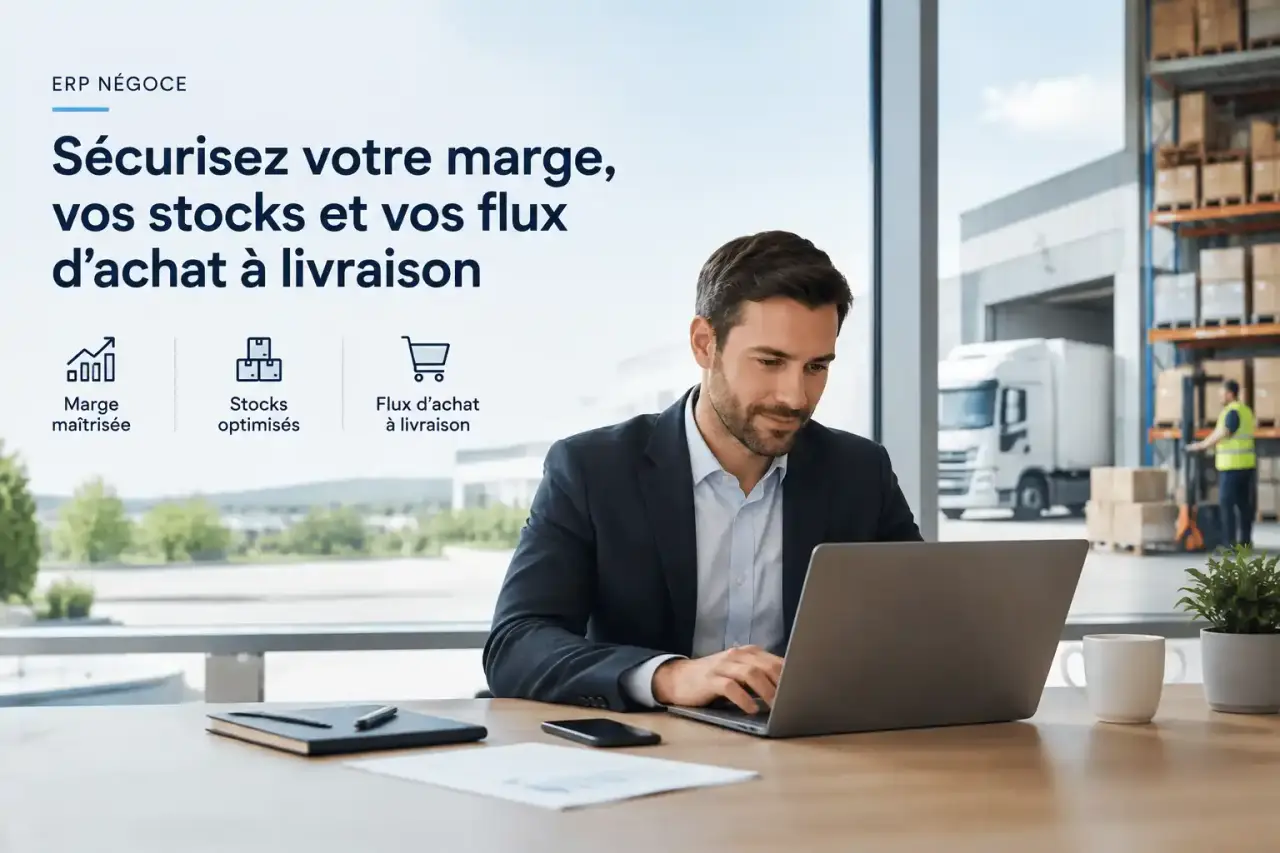 ERP négoce : sécurisez votre marge, vos stocks et vos flux d’achat à livraison