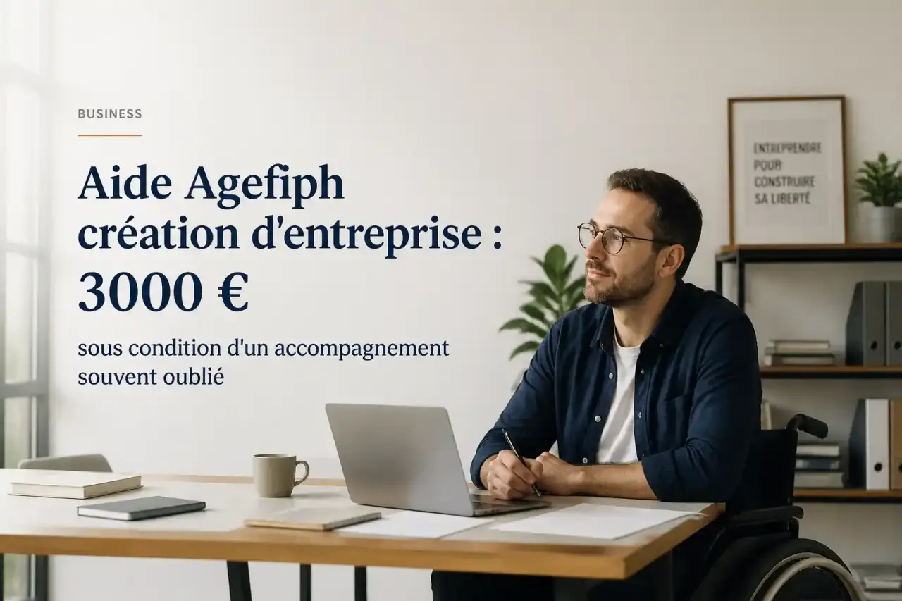 Aide Agefiph création d'entreprise : 3000 € sous condition d'un accompagnement souvent oublié